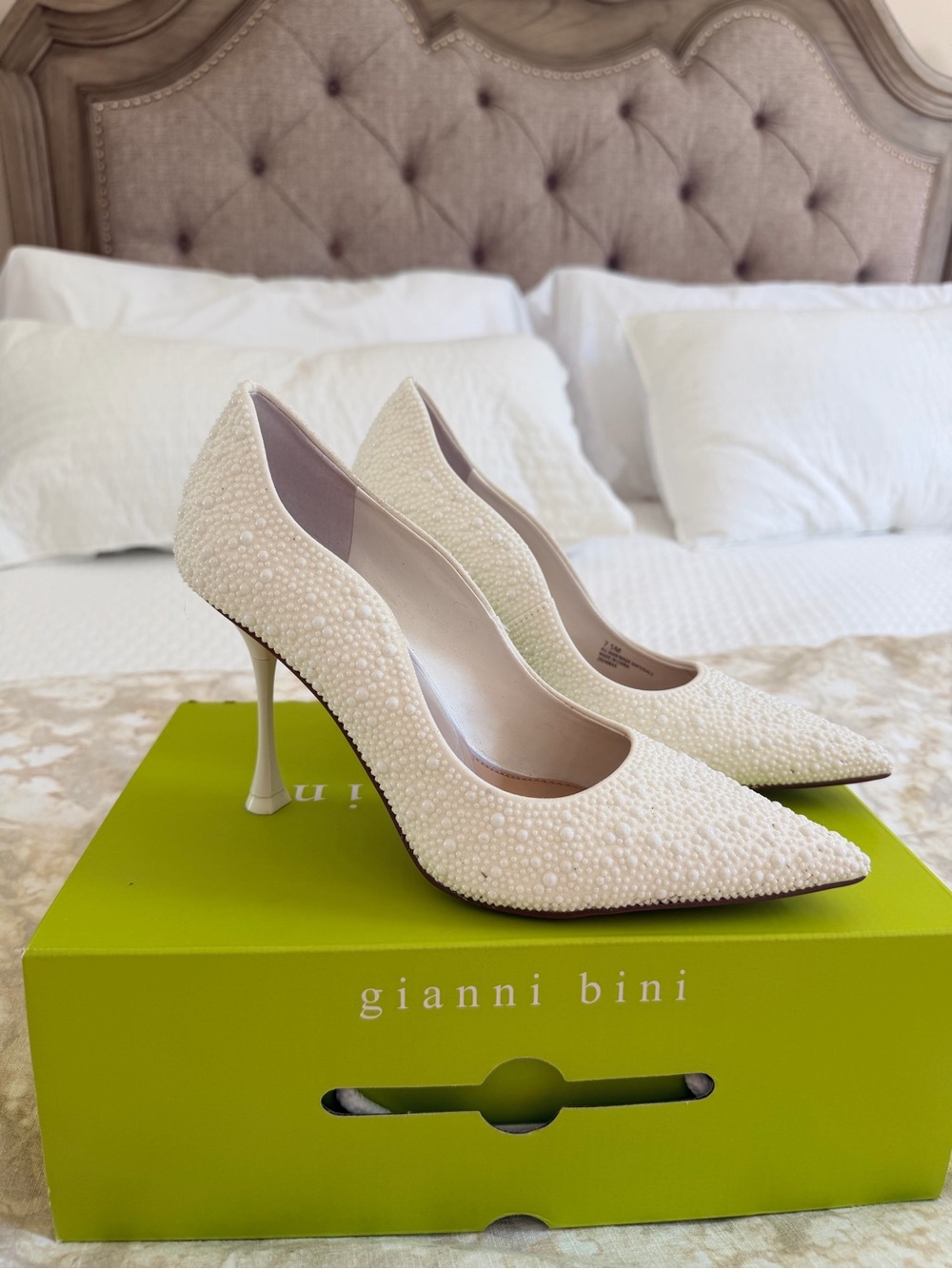 Gianni Bini Bridal Collection Therry Pearl d'Orsay Stiletto Pumps